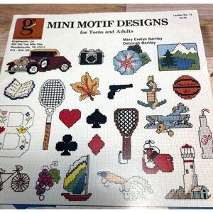 Mini Motif Designs For Teens & Adults Cross Stitch Pattern Book By Mary & Debora